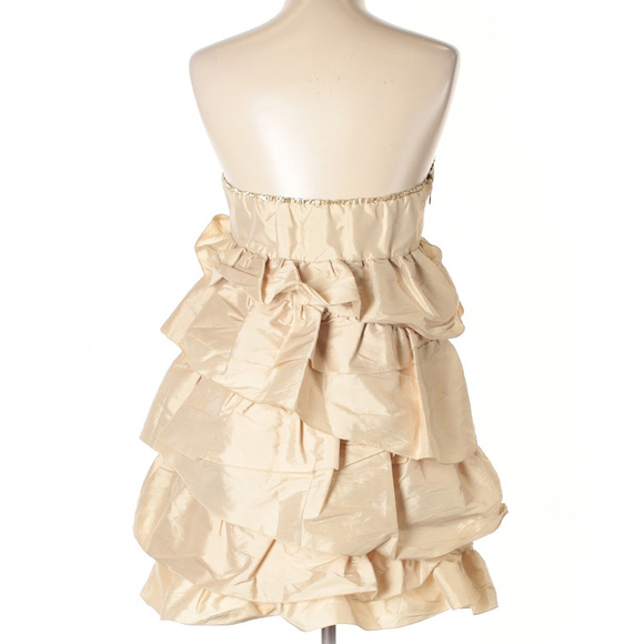Aqua Champagne Ruffled Party Dress - Size L (NWT) - Picture 2 of 3